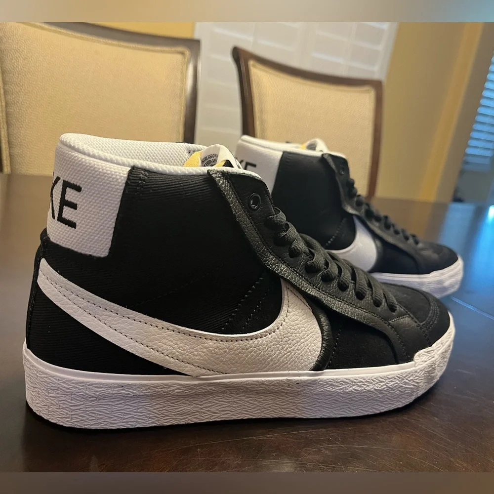 New Nike Zoom Blazer Mid SB Premium Black White Sneaker Shoes Size US 10 - Picture 4 of 13